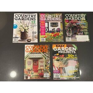 Lot of 5 COUNTRY GARDENS Magazines 2018 & 2019 From Smoke Free Home VGUC Lot C